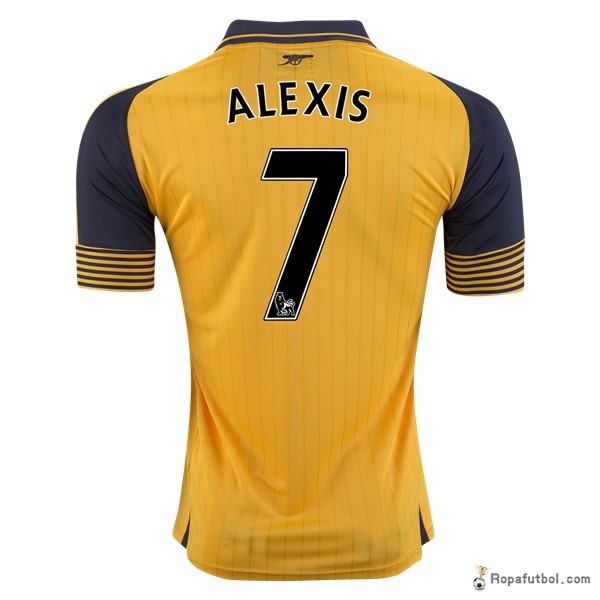 Camiseta Arsenal Replica Segunda Ropa Alexis 2016/17 Amarillo